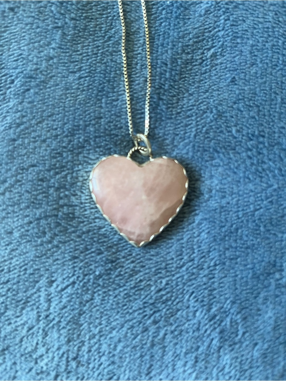 Silver Heart Pendant Necklace with Pink Stone